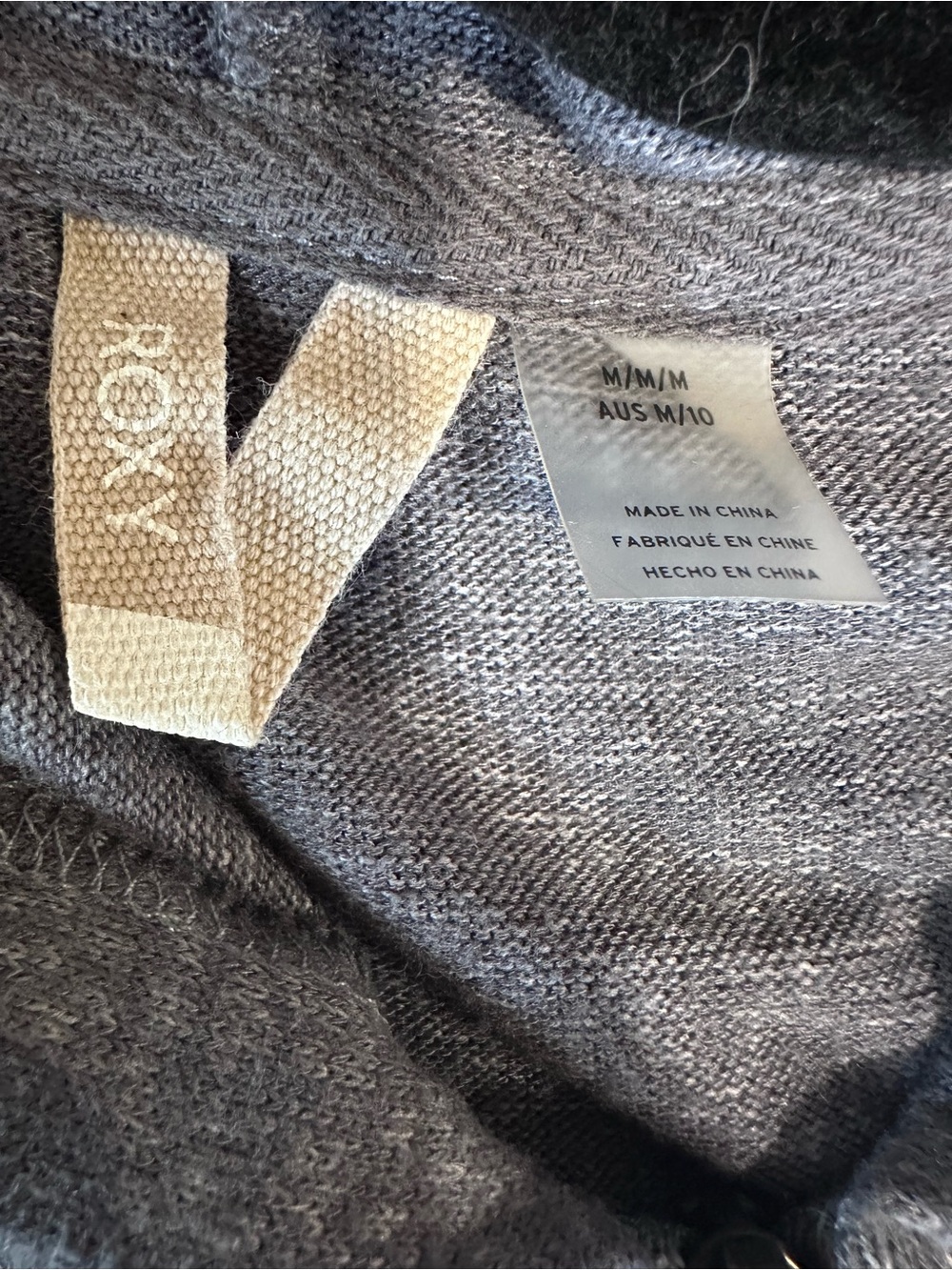 Roxy Heather Gray Zip Front Hoodie - Picture 2 of 6